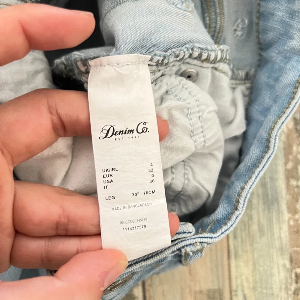 Denim‎ & Co Womens Skinny Light Wash Jeans Sz Us 0 Uk 4 Stretch Classic Basic